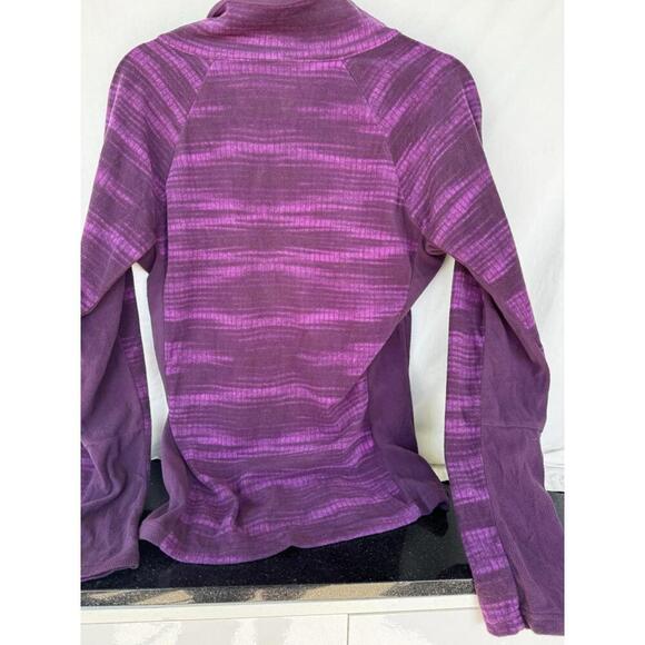 Columbia Women's Super soft Fleece 1/4 Zip Purple tie-dye ombre Med - Picture 4 of 4